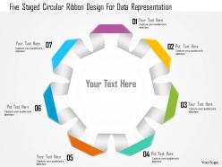 1114 five staged circular ribbon design for data representation powerpoint template