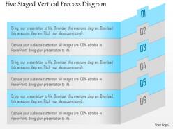 1114 five staged vertical process diagram powerpoint template