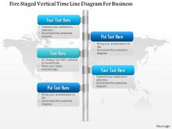 1114 five staged vertical time line diagram for business powerpoint template