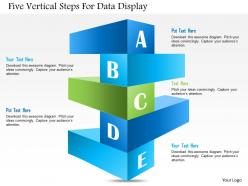 1114 Five Vertical Steps For Data Display Presentation Template