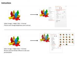 1114 four 3d people as a team puzzle for teamwork ppt graphics icons