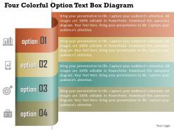 1114 Four Colorful Option Text Box Diagram Powerpoint Template