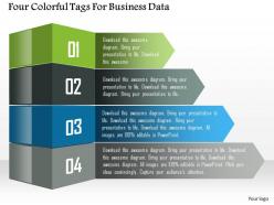 1114 four colorful tags for business data presentation template