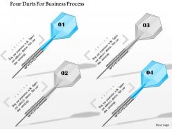 1114 four darts for business process powerpoint template