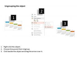 1114 four notes with alphabets data flow powerpoint template