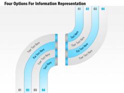 1114 Four Options For Information Representation Powerpoint Template