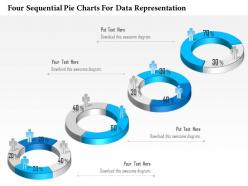 1114 four sequential pie charts for data representation presentation template