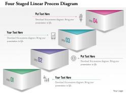 1114 four staged linear process diagram powerpoint template
