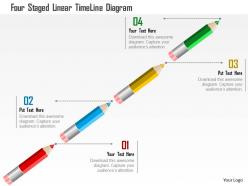 1114 four staged linear timeline diagram presentation template