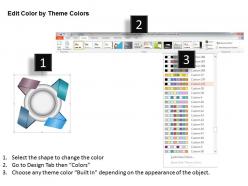 1114 four staged ribbon and circle diagram powerpoint template