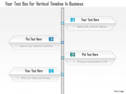 1114 four text box for vertical timeline in business powerpoint template