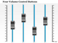 1114 four volume control buttons powerpoint template