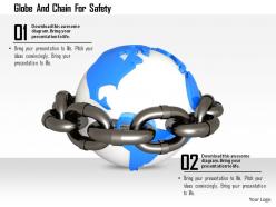 1114 globe and chain for safety image graphics for powerpoint