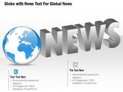 1114 globe with news text for global news powerpoint template