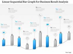 1114 Linear Sequential Bar Graph For Business Result Analysis PowerPoint Template