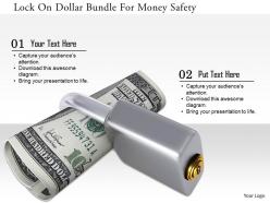 1114 lock on dollar bundle for money safety image graphics for powerpoint