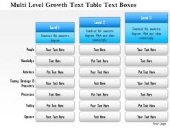 1114 multi level growth text table text boxes powerpoint presentation