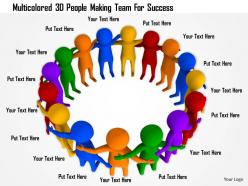 1114 multicolored 3d people making team for success ppt graphics icons