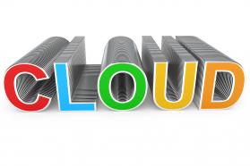 1114 multicolored cloud text for technology stock photo