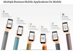 1114 multiple business mobile applications on mobile powerpoint template