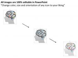 1114 multiple icons in human brain for business powerpoint template