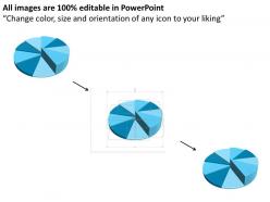 1114 nine staged pie graph for business result analysis powerpoint template