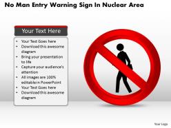 1114 no man entry warning sign in nuclear area powerpoint template