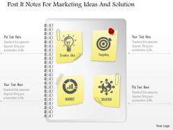1114 post it notes for marketing ideas and solution presentation template