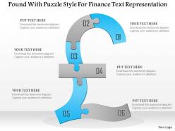1114 pound with puzzle style for finance text representation powerpoint template
