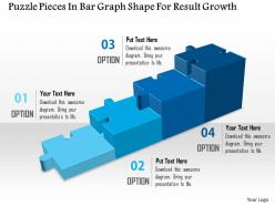 1114 puzzle pieces in bar graph shape for result growth powerpoint template