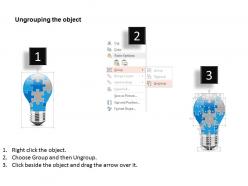 1114 puzzle style bulb for idea generation powerpoint template