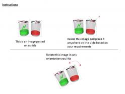 1114 red and green two power cells for energy source image graphic for powerpoint