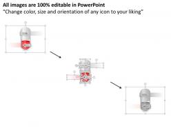 1114 red and white capsule with reverse directional arrows powerpoint template