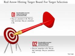 1114 red arrow hitting target board for target selection image graphic for powerpoint