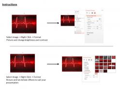 1114 red heart ecg graph on red background image graphics for powerpoint
