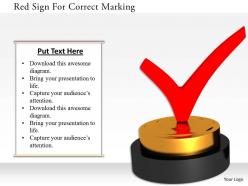 1114 red sign for correct marking image graphic for powerpoint