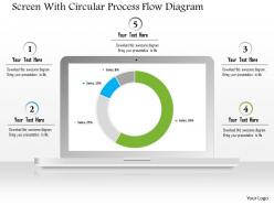 1114 screen with circular process flow diagram powerpoint template