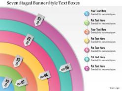 1114 seven staged banner style text boxes powerpoint template