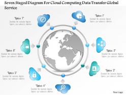 1114 seven staged diagram for cloud computing data transfer global service powerpoint template
