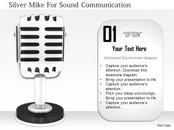 1114 silver mike for sound communication image graphics for powerpoint