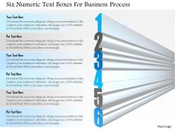 1114 six numeric text boxes for business process powerpoint template