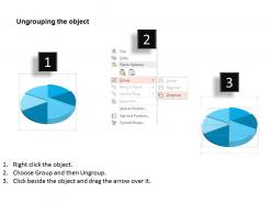1114 six staged 3d pie graph for result analysis powerpoint template