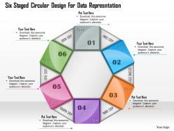 1114 six staged circular design for data representation powerpoint template