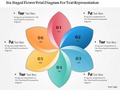 1114 Six Staged Flower Petal Diagram For Text Representation Powerpoint Template