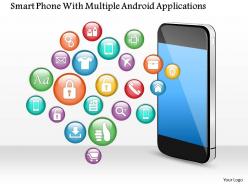 1114 smart phone with multiple android applications powerpoint template