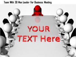 1114 team with 3d man leader for business meeting ppt graphics icons
