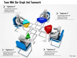 1114 team with bar graph and teamwork ppt graphics icons