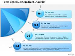 1114 text boxes list quadrant diagram powerpoint presentation
