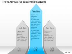 1114 three arrows for leadership concept presentation template