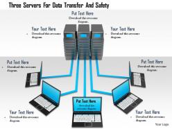 1114 three servers for data transfer and safety image graphics for powerpoint